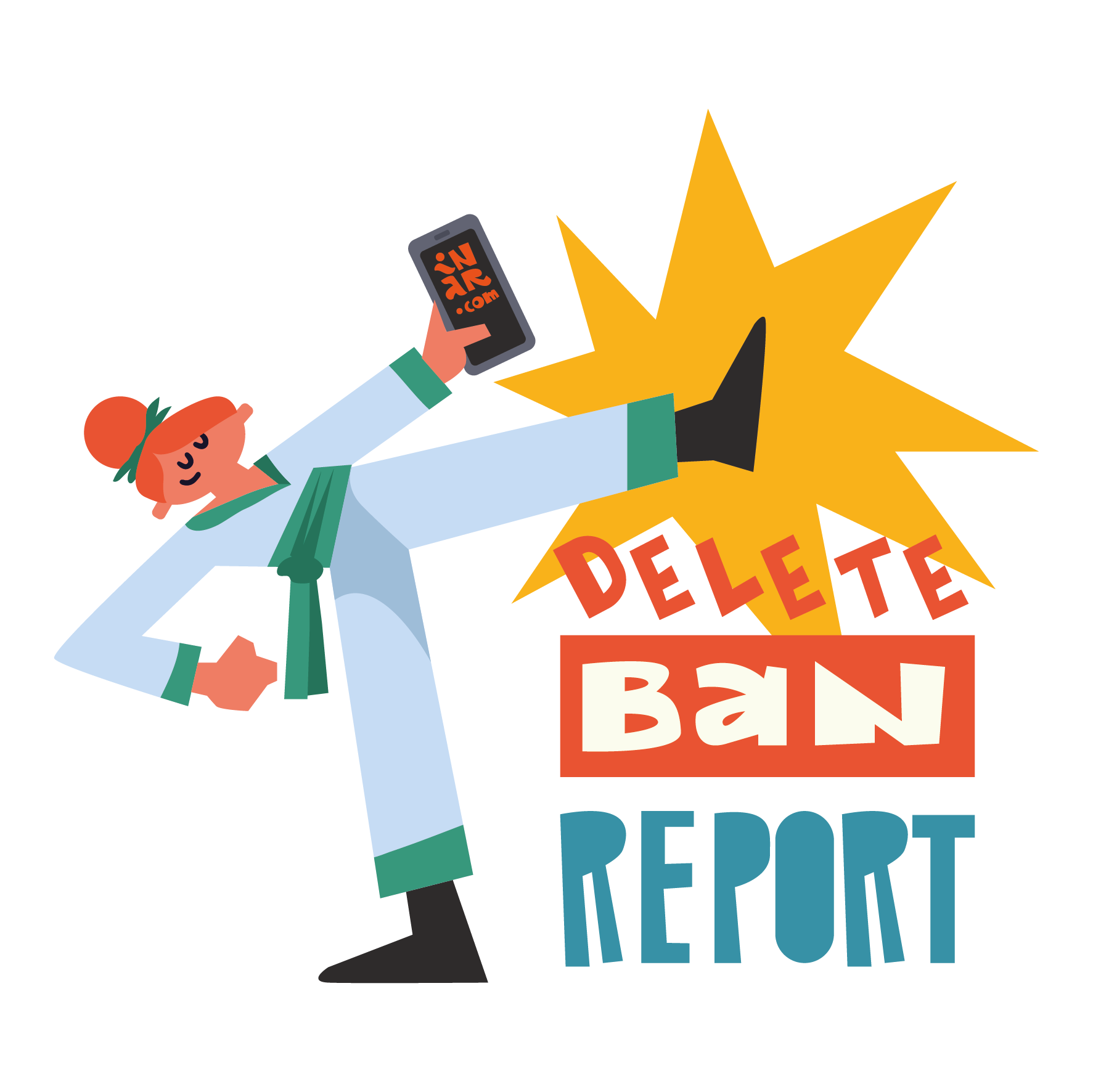 Delete Ban Report illustration by Ashwin Chacko
